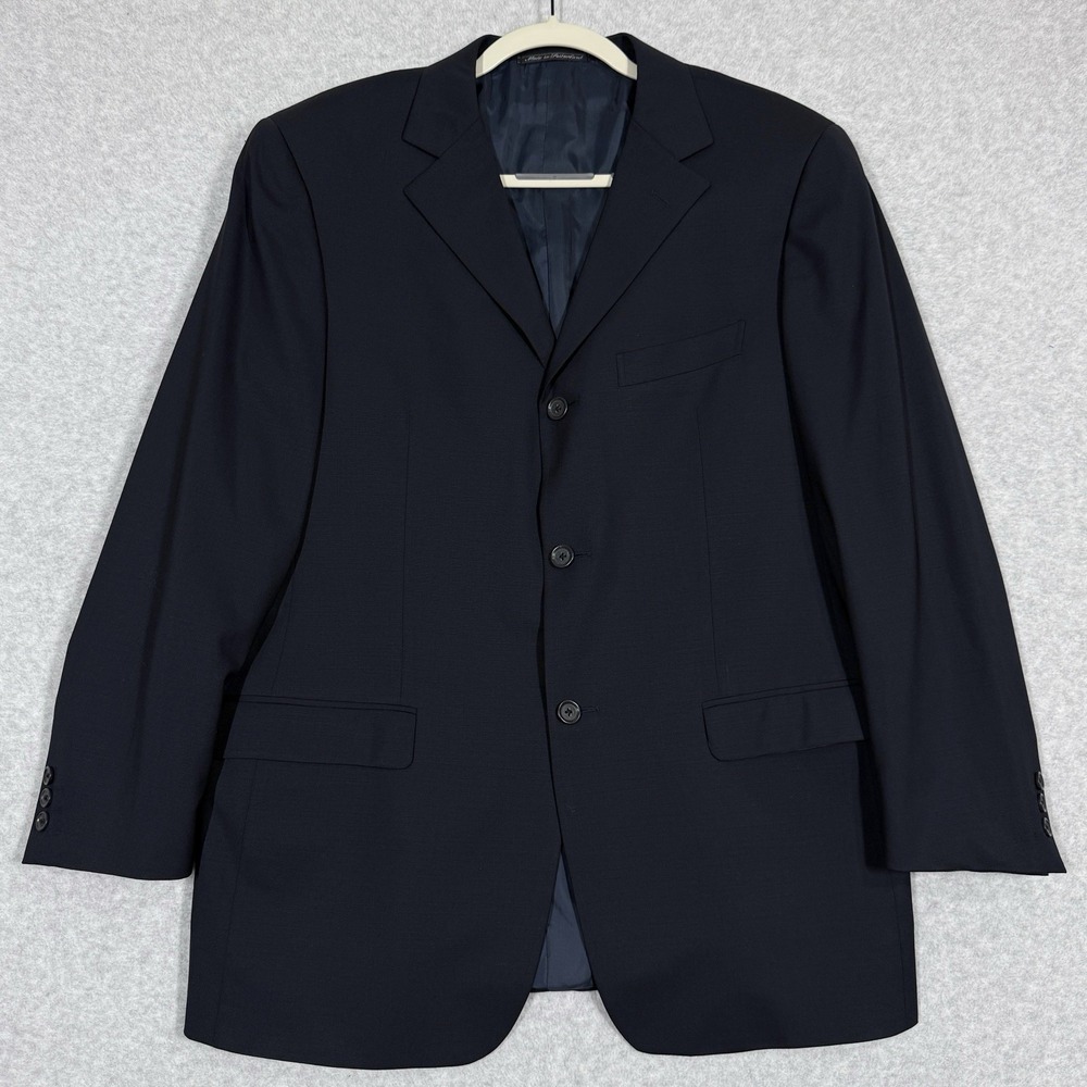 Ermenegildo Zegna Soft Blazer Mens 42 Blue Sport Coat Wool Jacket 3 Button 52 IT